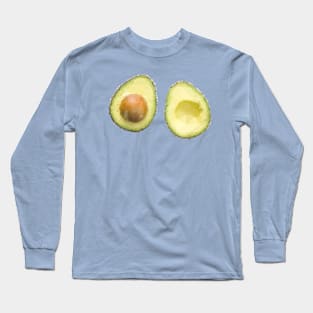 Low Poly Avocado Long Sleeve T-Shirt